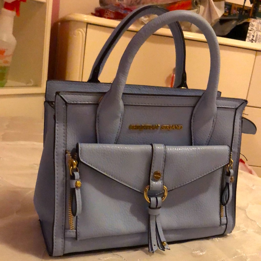 Christian Siriano baby blue purse